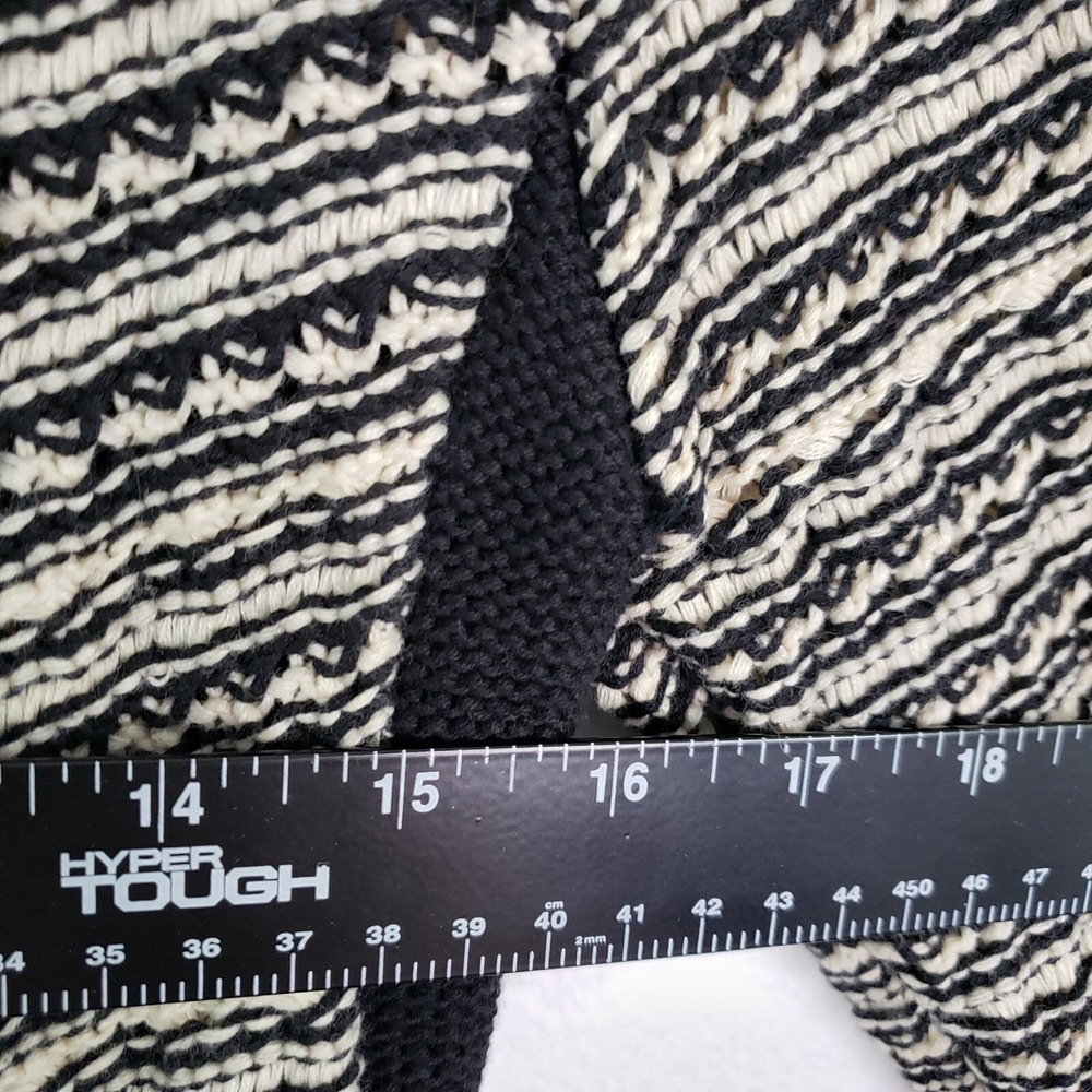 Matty M Knit Blazer Womens XS Black Striped Career Jacket Pockets Cotton Office - Picture 8 of 9